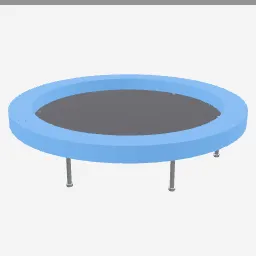 Trampoline low-poly 3D model (3,692 tris)
