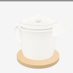 Creamer Pitcher low-poly 3D model (3,640 tris)