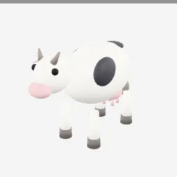 Cow low-poly 3D model (7,716 tris)