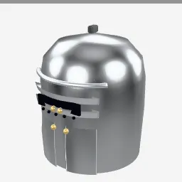 Armet low-poly 3D model (5,640 tris)