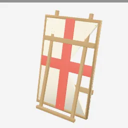 Pavise Shield low-poly 3D model (2,146 tris)