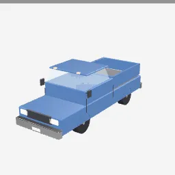 Pickup Truck low-poly 3D model (8,596 tris)
