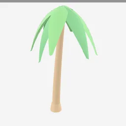 Palm Tree low-poly 3D model (3,116 tris)