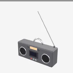 Boombox low-poly 3D model (3,996 tris)