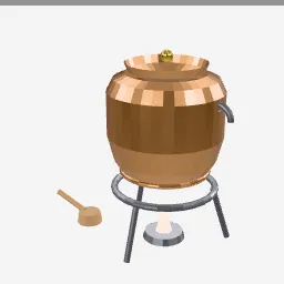 Mulled Wine Kettle low-poly 3D model (6,284 tris)