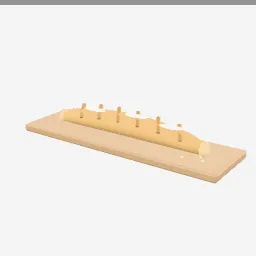 Baguette low-poly 3D model (3,504 tris)