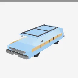 Station Wagon low-poly 3D model (14,732 tris)
