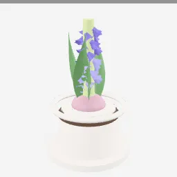 Hyacinth low-poly 3D model (9,080 tris)