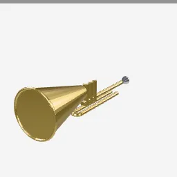 Toy Trumpet low-poly 3D model (5,488 tris)