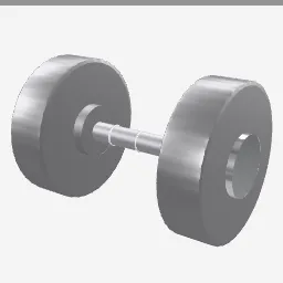 Dumbbell low-poly 3D model (5,156 tris)