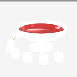 Punch Bowl low-poly 3D model (9,332 tris)