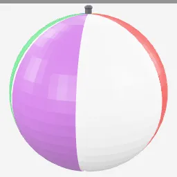 Beach Ball low-poly 3D model (6,004 tris)