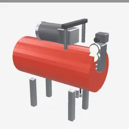 Air Compressor low-poly 3D model (5,000 tris)
