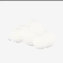 Cloud Lamp low-poly 3D model (15,380 tris)