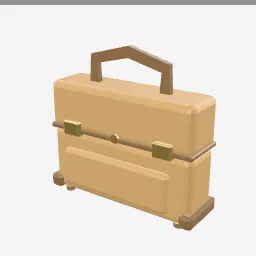 Leather Briefcase low-poly 3D model (1,780 tris)