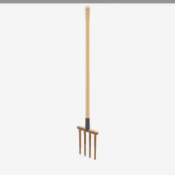 Pitchfork low-poly 3D model (1,056 tris)