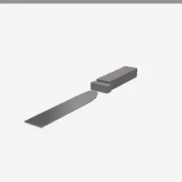 Kitchen Knife low-poly 3D model (304 tris)