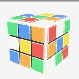 Puzzle Cube low-poly 3D model (5,940 tris)