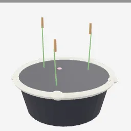 Garden Pond Mini low-poly 3D model (4,268 tris)