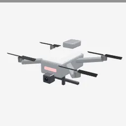Quadcopter Drone low-poly 3D model (2,812 tris)