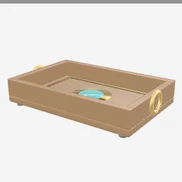 Decorative Tray low-poly 3D model (2,380 tris)