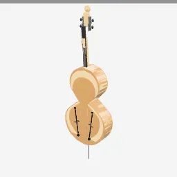 Double Bass low-poly 3D model (10,904 tris)