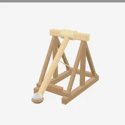 Catapult Mini low-poly 3D model (4,284 tris)