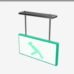 Exit Sign low-poly 3D model (1,636 tris)
