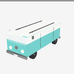 Camper Van low-poly 3D model (9,624 tris)