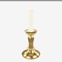 Candlestick low-poly 3D model (7,000 tris)