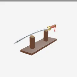 Dao low-poly 3D model (3,962 tris)
