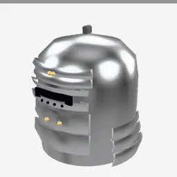 Close Helm low-poly 3D model (5,160 tris)