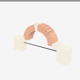 Brick Arch low-poly 3D model (1,156 tris)