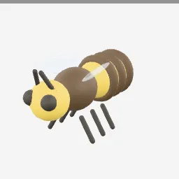 Bee low-poly 3D model (6,036 tris)