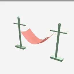 Hammock low-poly 3D model (2,864 tris)