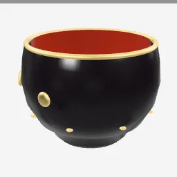 Lacquer Bowl low-poly 3D model (18,400 tris)