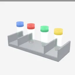 Sample Vials low-poly 3D model (3,836 tris)