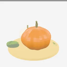 Decorative Pumpkins low-poly 3D model (4,500 tris)