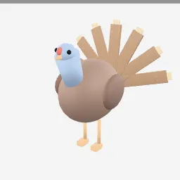 Turkey Bird low-poly 3D model (6,320 tris)