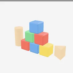 Building Blocks low-poly 3D model (2,028 tris)