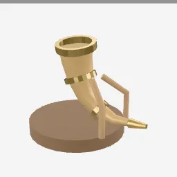 Drinking Horn low-poly 3D model (1,092 tris)