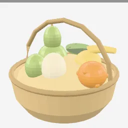 Gourds Basket low-poly 3D model (8,504 tris)