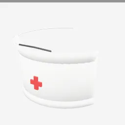 Nurse Cap low-poly 3D model (1,924 tris)