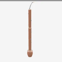 English Horn low-poly 3D model (2,872 tris)