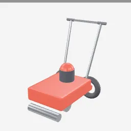Push Lawnmower low-poly 3D model (3,324 tris)