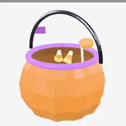 Candy Bucket low-poly 3D model (2,352 tris)
