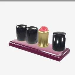 Lipstick Set low-poly 3D model (3,560 tris)