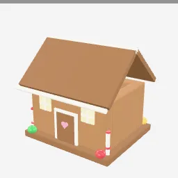 Gingerbread House low-poly 3D model (5,228 tris)