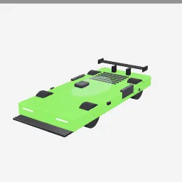 Hypercar low-poly 3D model (14,668 tris)