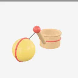 Cup And Ball low-poly 3D model (4,276 tris)